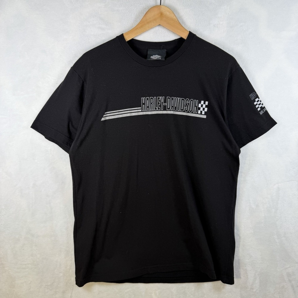 Harley Davidson Number 3 T-Shirt Mens Size Medium Black Cotton Blended